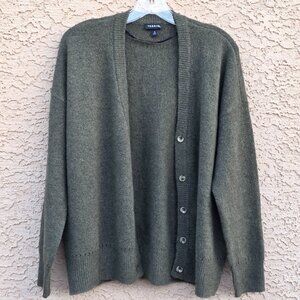 NWT Torrid Vegan Cashmere Cardigan Sweater Large Green V-Neck Drop Shoulder Cozy